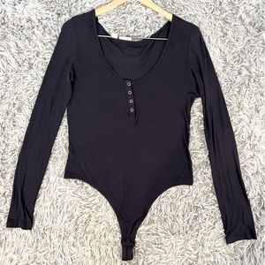 Bodysuit with buttons - Navy blue